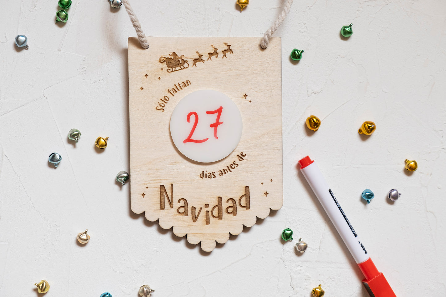Cartelito cuenta atrás de Navidad