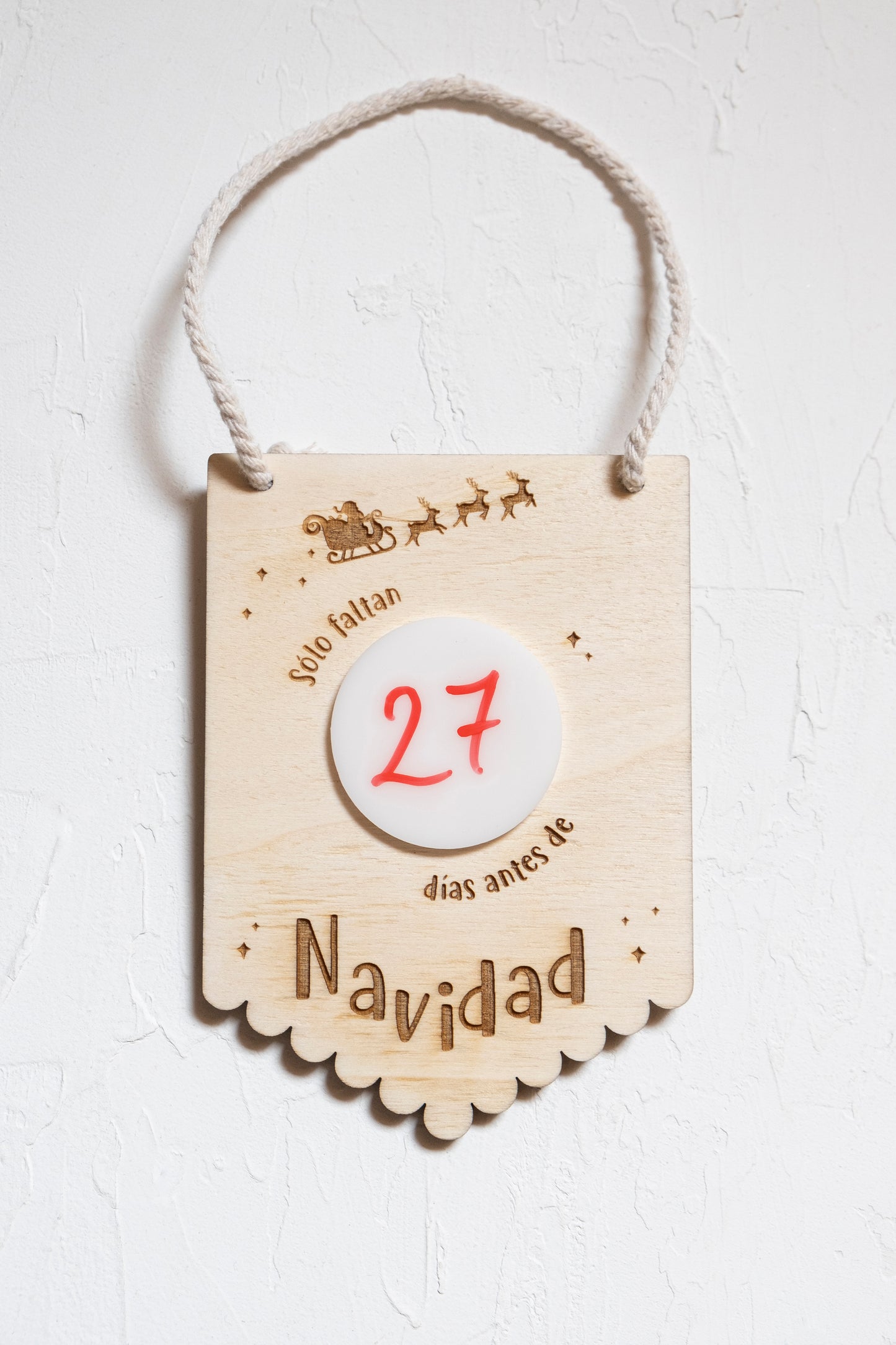 Cartelito cuenta atrás de Navidad