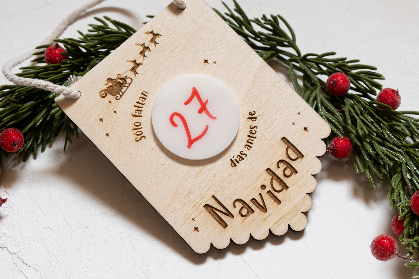 Cartelito cuenta atrás de Navidad