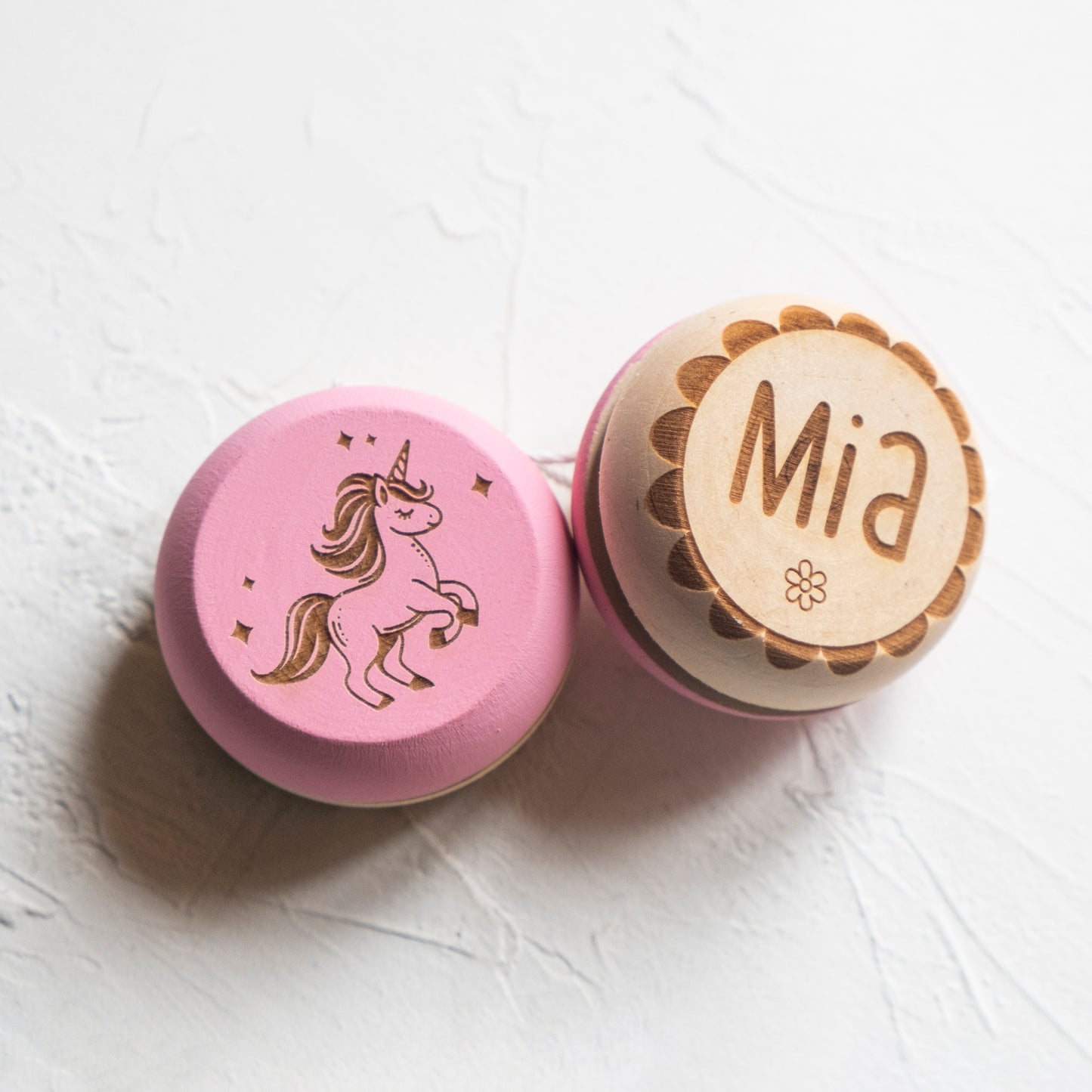 Personalized wooden yo-yo
