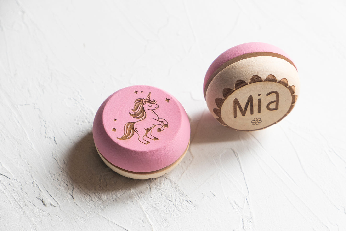 Personalized wooden yo-yo