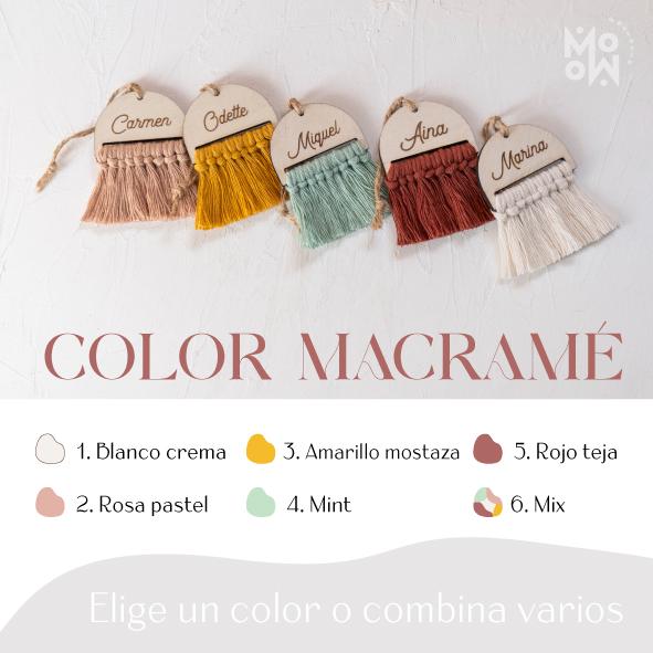 Detalle de madera con macramé