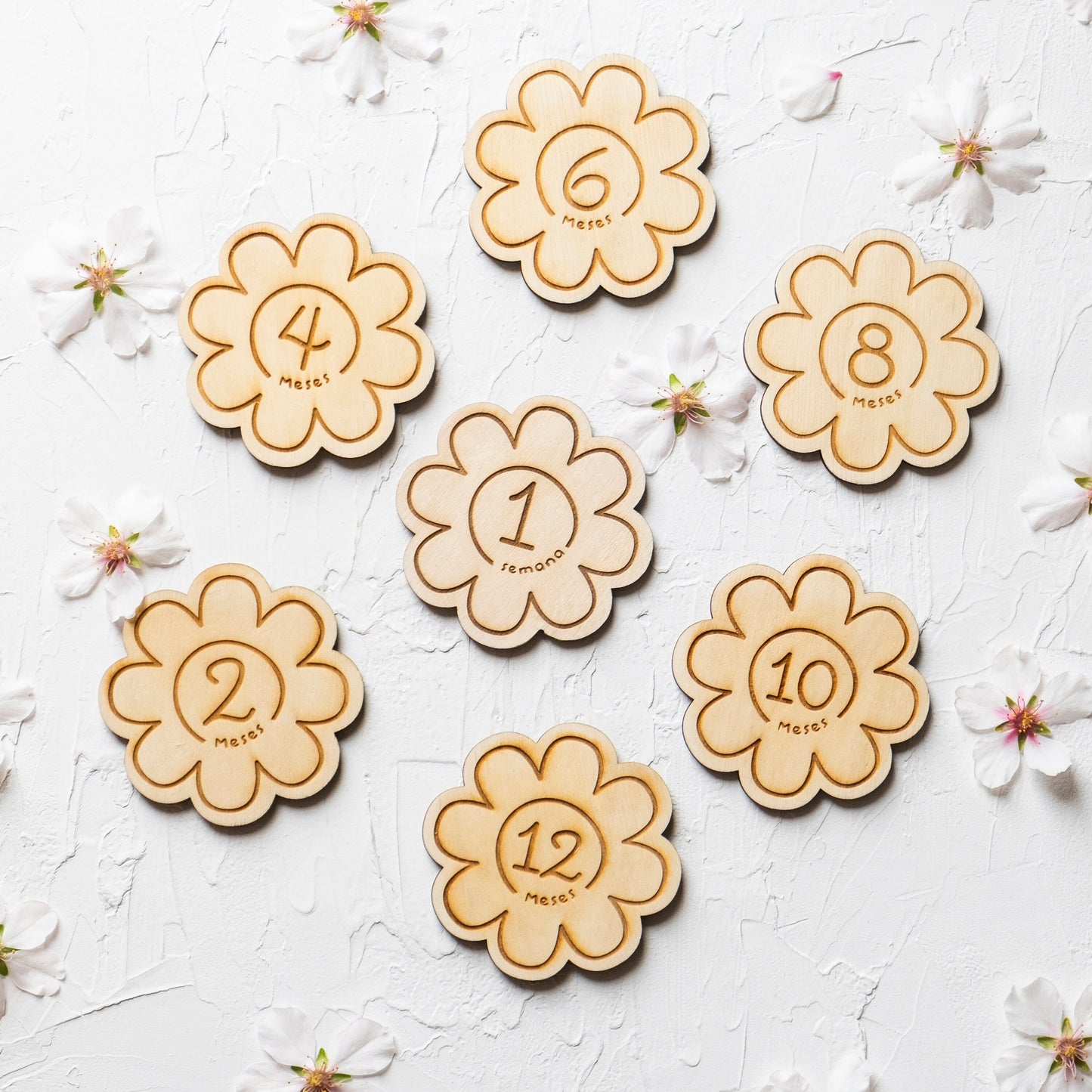 Cumple Meses Flor - reversible