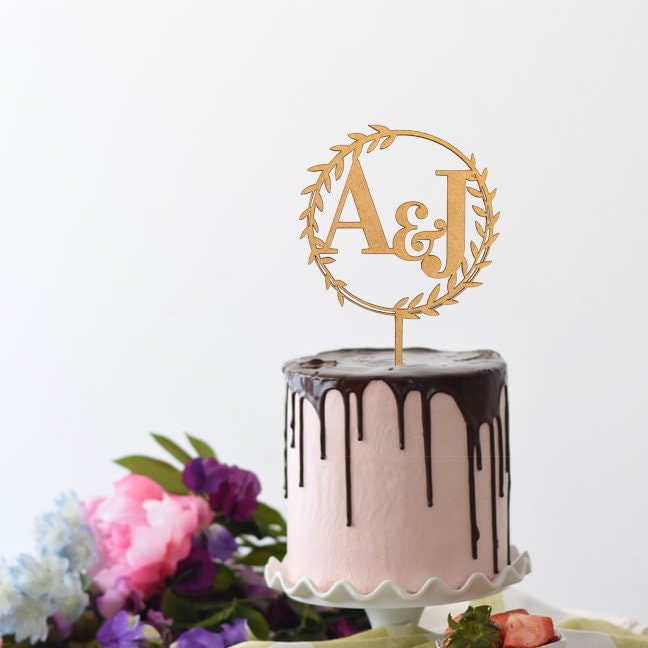 Topper Cake Iniciales - Roma