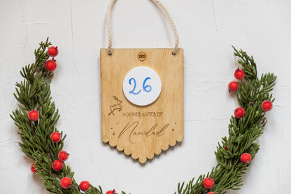 Cartelito cuenta atrás de Navidad