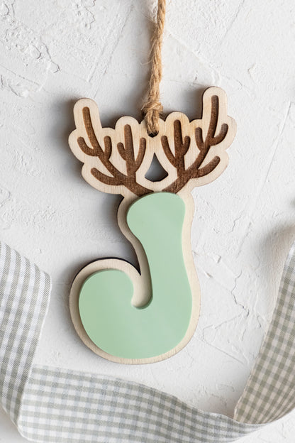 Bolas Navidad letra con cuernos de Reno