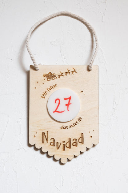 Cartelito cuenta atrás de Navidad