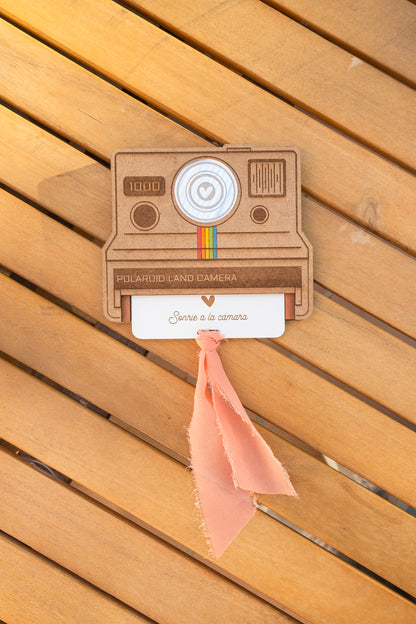 Noticia de embarazo - Mensaje sorpresa en cámara Polaroid