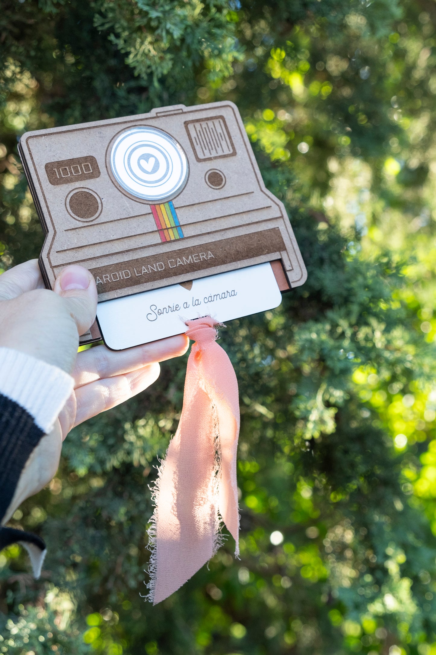 Noticia de embarazo - Mensaje sorpresa en cámara Polaroid