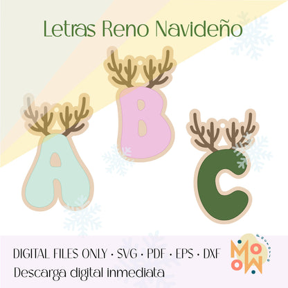 Letras Reno navideño