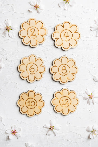 Cumple Meses Flor - reversible