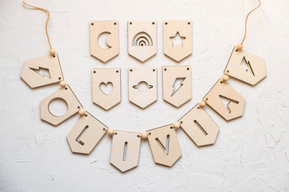 Guirnalda banderines de letras