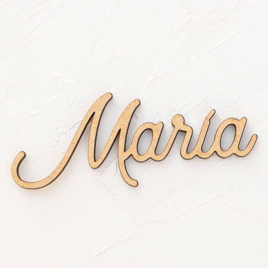Nombre de madera en troquel