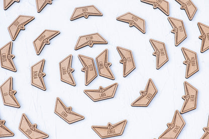 Barco de papel origami con imán